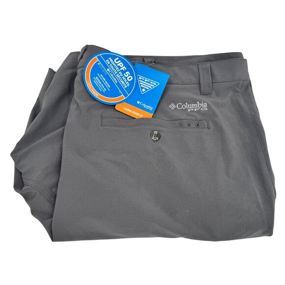 Columbia PFG Shorts Mens 48 (49x10 ACTUAL) UPF 50+ Grander Marlin II Gray NEW - Picture 1 of 10